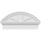 Ekena Millwork Segment Arch 4 Spoke Architectural Grade PVC Combination Pediment, 28"W x 13-7/8"H x 2-3/4"P PEDPC028X140SEG04 - alternate 2